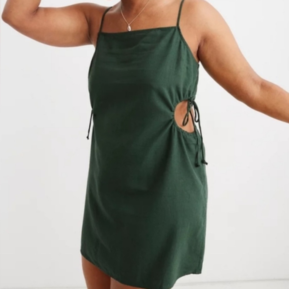 Aerie Small Side cut out mini Sundress Green